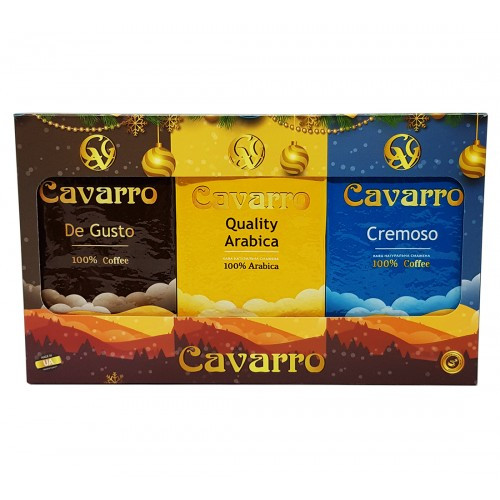 Кофе молотый Cavarrо (Cremoso, De Gusto, Quality Arabika) 3*250г